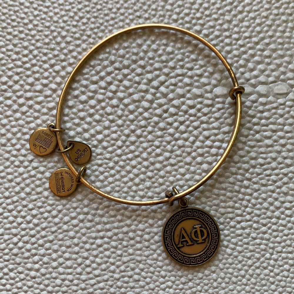 Gold Alex and Ani Alpha Phi Bangle